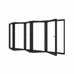 Black aluminum Bi-Fold Window