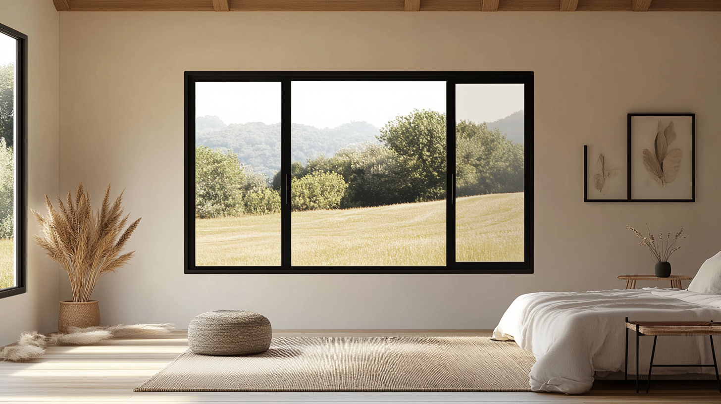 Mosaic Double Sliding Window in modern living room