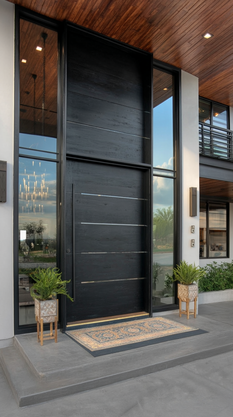 Mosaic Axis front entry door — slim modern aluminum profile