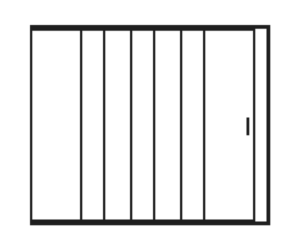 GlasStak interior stacking door line drawing